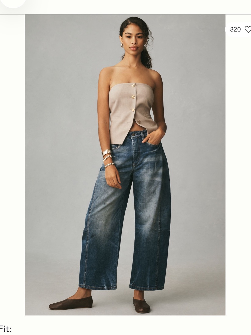 Anthroplogie Kenna midrise barrel leg